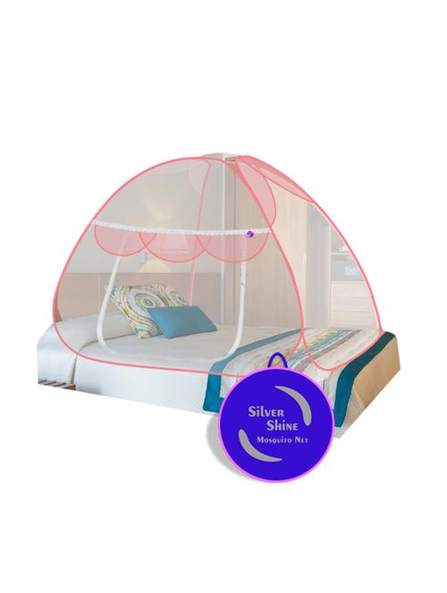 amazing polyester pink color single bed foldable design mosquito net machardani - 19476165 - Very Small Image - 1