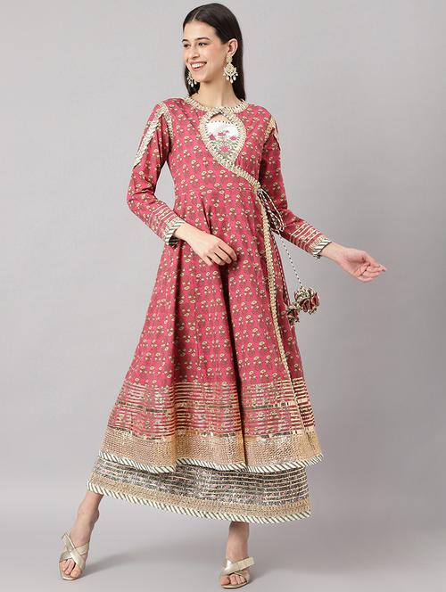 women's angrakha kurta - 19476186 - Very Small Image - 1