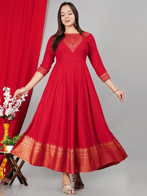 women's anarkali kurta - 19476536 - Very Small Image - 1