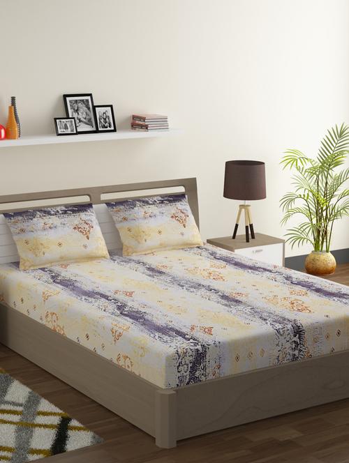 printed bedsheet with pillow covers - 19477002 - Very Small Image - 1