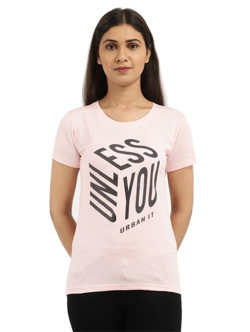 women's front print round neck t-shirt - 19479218 - Very Small Image - 1