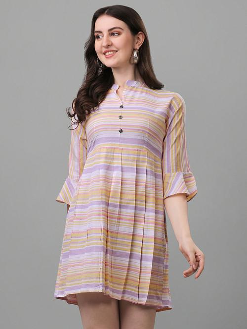 women pleated a-line dress - 19480717 - Very Small Image - 1