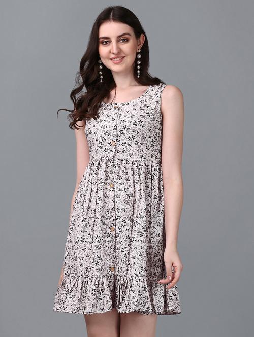 women printed a-line dress - 19480725 - Very Small Image - 1