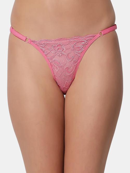 pink lycra thongs panty - 19480958 - Very Small Image - 1
