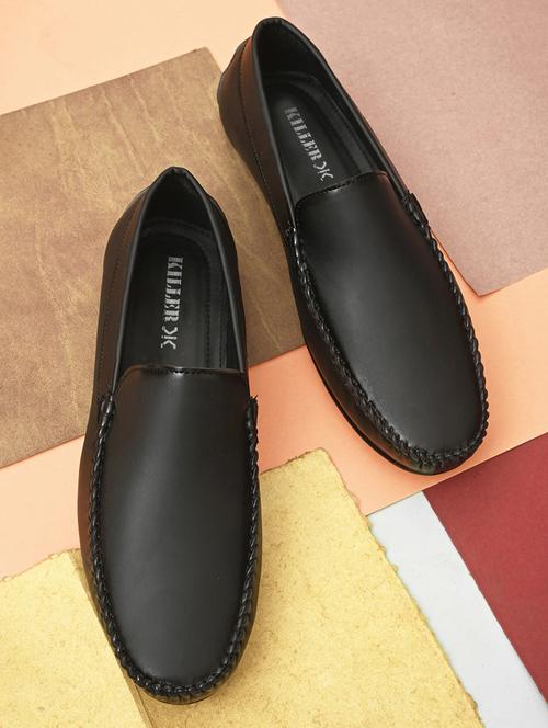 black synthetic slip on loafers - 19481038 - Very Small Image - 1