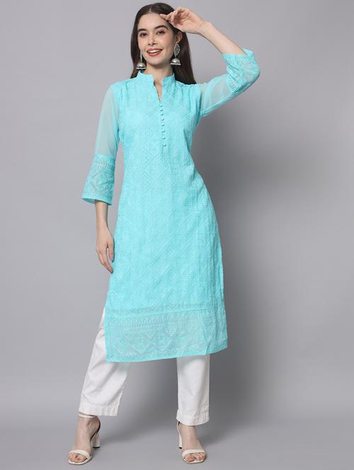 women's straight kurta - 19481196 - Very Small Image - 1