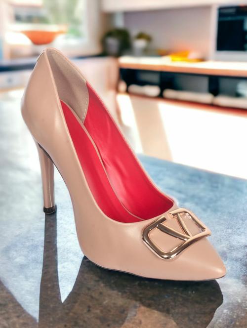 nude slip on high heel pump - 19481692 - Very Small Image - 1