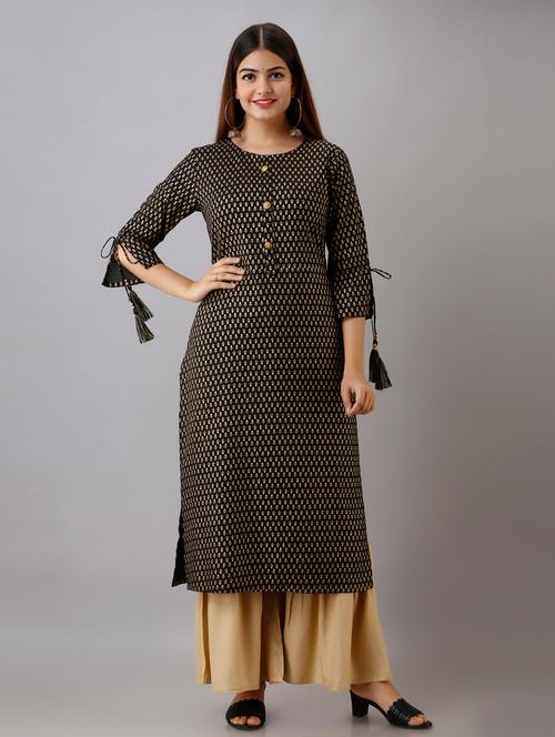 round neck kurta sharara set - 19481782 - Very Small Image - 1