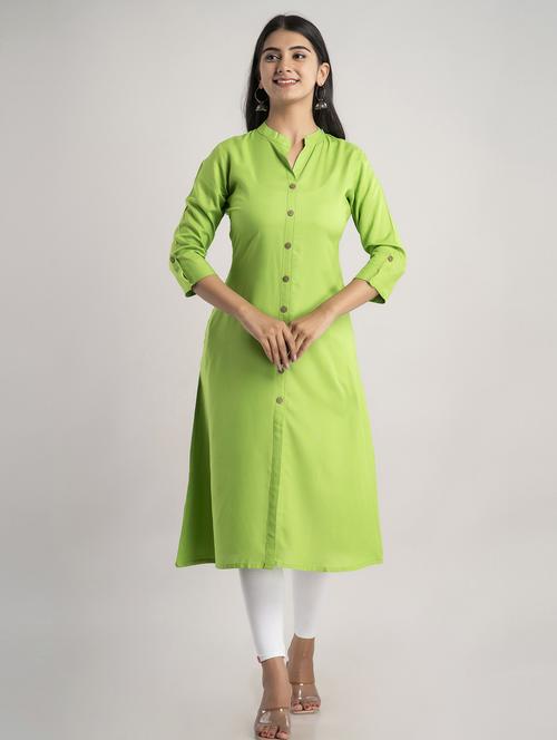 women's front slit kurta - 19481877 - Very Small Image - 1
