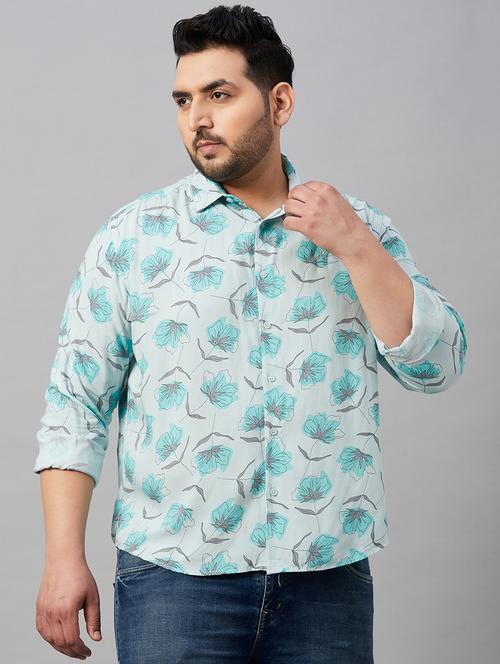 mens florals casual shirt - 19482875 - Very Small Image - 1