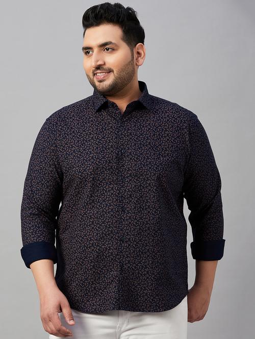 mens micro print casual shirt - 19482886 - Very Small Image - 1