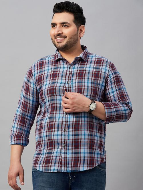 mens checks casual shirt - 19483006 - Very Small Image - 1