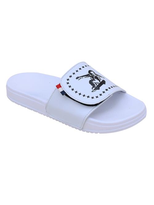 white leatherette slip on flip flops - 19483984 - Very Small Image - 1