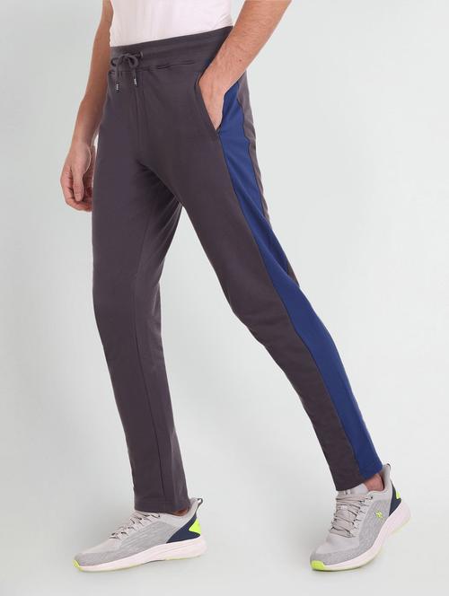 color block cotton full length track pant - 19485398 - Very Small Image - 1