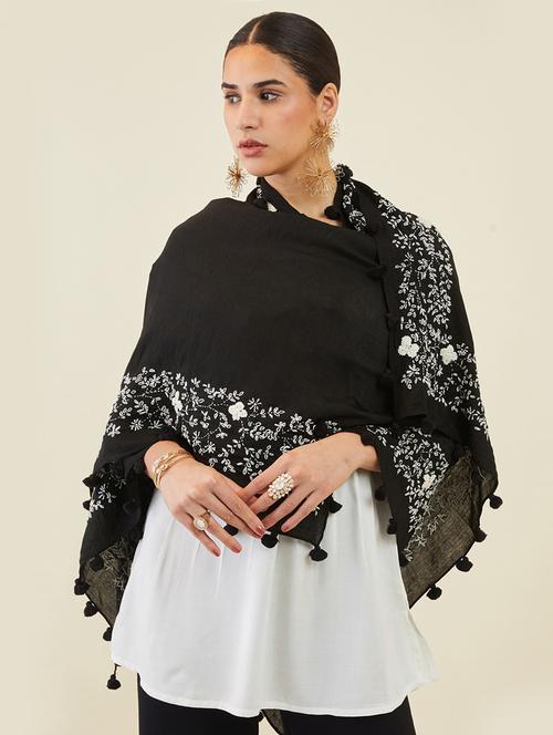 floral embroidered dupatta - 19485587 - Very Small Image - 1