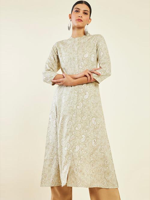 women's flared kurta - 19485917 - Very Small Image - 1