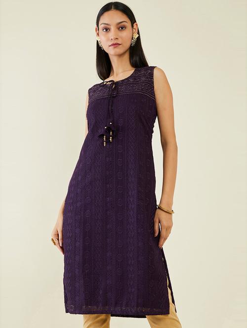 women's straight kurta - 19485935 - Very Small Image - 1