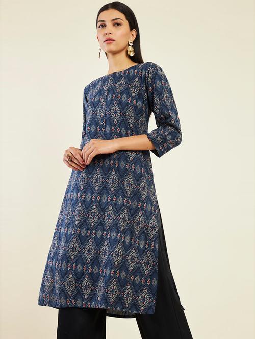 women's straight kurta - 19485942 - Very Small Image - 1