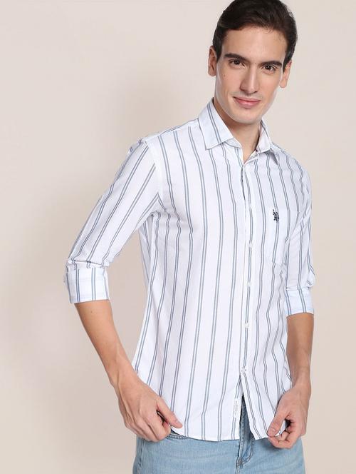 vertical stripe casual shirt - 19486309 - Very Small Image - 1
