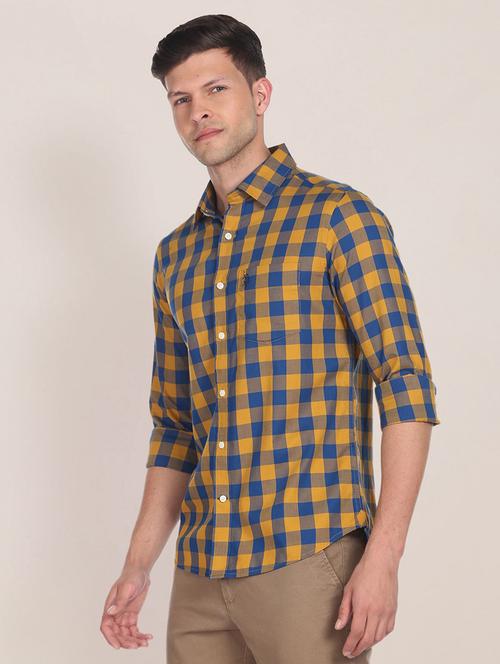 long sleeve check casual shirt - 19486331 - Very Small Image - 1