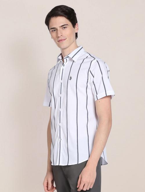 vertical stripe casual shirt - 19486337 - Very Small Image - 1