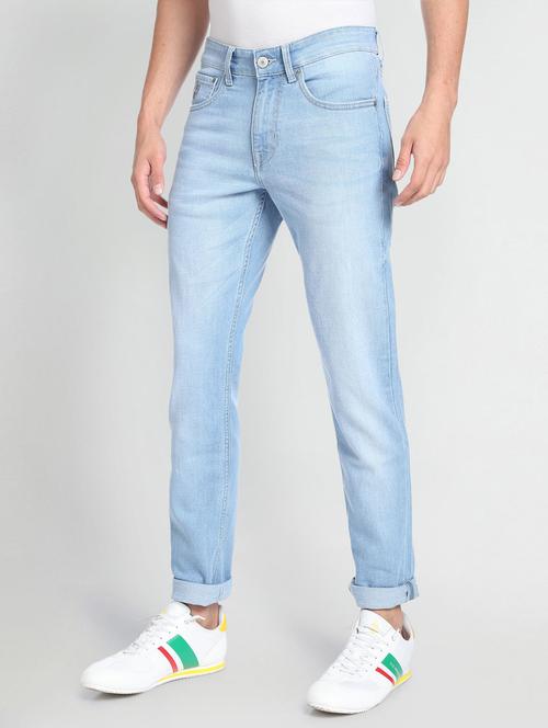 light blue cotton blend jeans - 19486740 - Very Small Image - 1