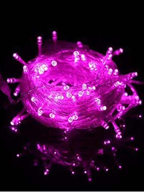 rsct battery powered waterproof and corded 25 v pink led string light 36 ft - 19487142 - Very Small Image - 1