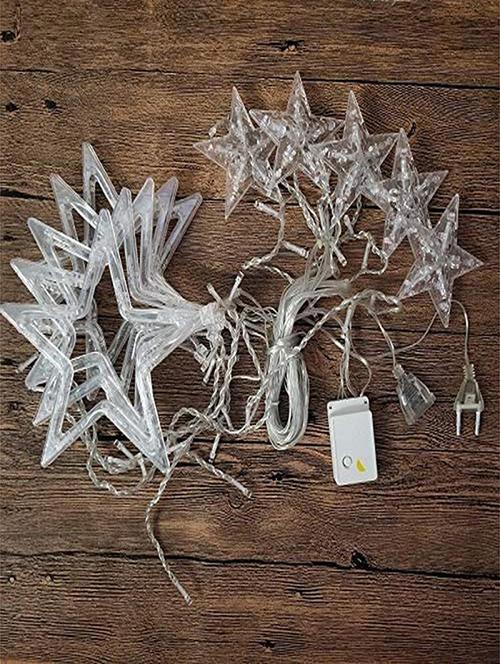rsct plastic multi 12 stars 138 led star curtain string lights for christmas decorations, 2.5 m - 19487216 - Very Small Image - 1