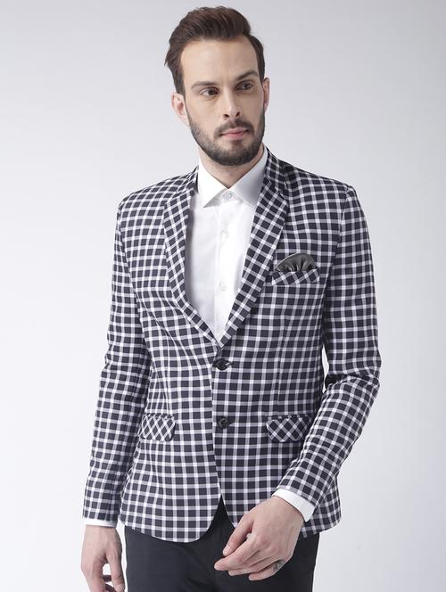 blue check polyester blazer - 19488733 - Very Small Image - 1