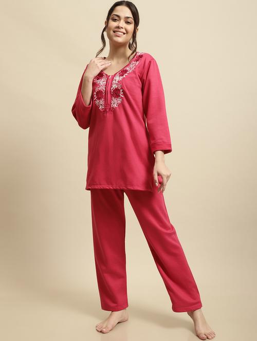 women printed nightwear set - 19489283 - Very Small Image - 1