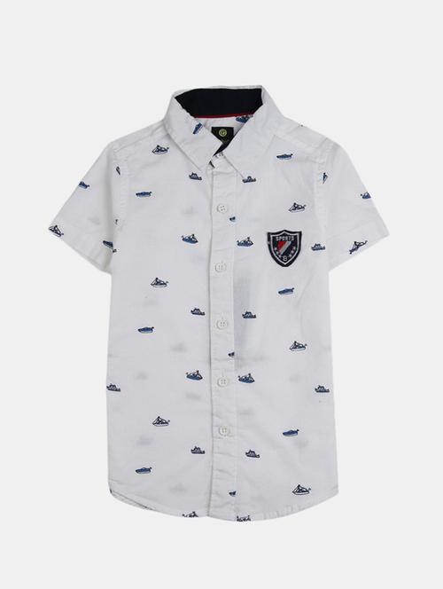 white printed shirt - 19489526 - Very Small Image - 1