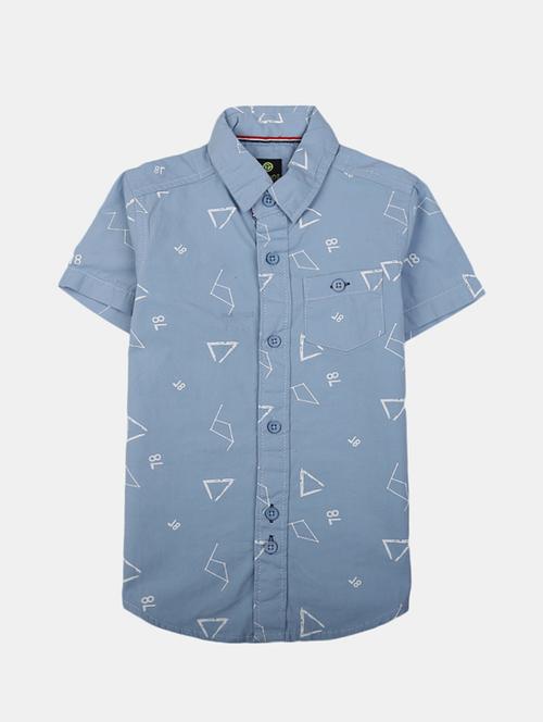 blue printed shirt - 19489527 - Very Small Image - 1