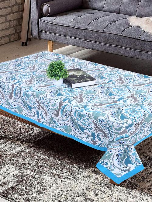 texstylers cotton 4 seater 40 x 60 inch rectangular jaipuri center table cloth - 19489722 - Very Small Image - 1