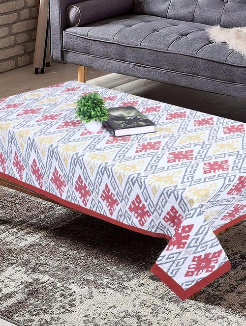 texstylers cotton 4 seater 40 x 60 inch rectangular jaipuri center table cloth - 19489735 - Very Small Image - 1