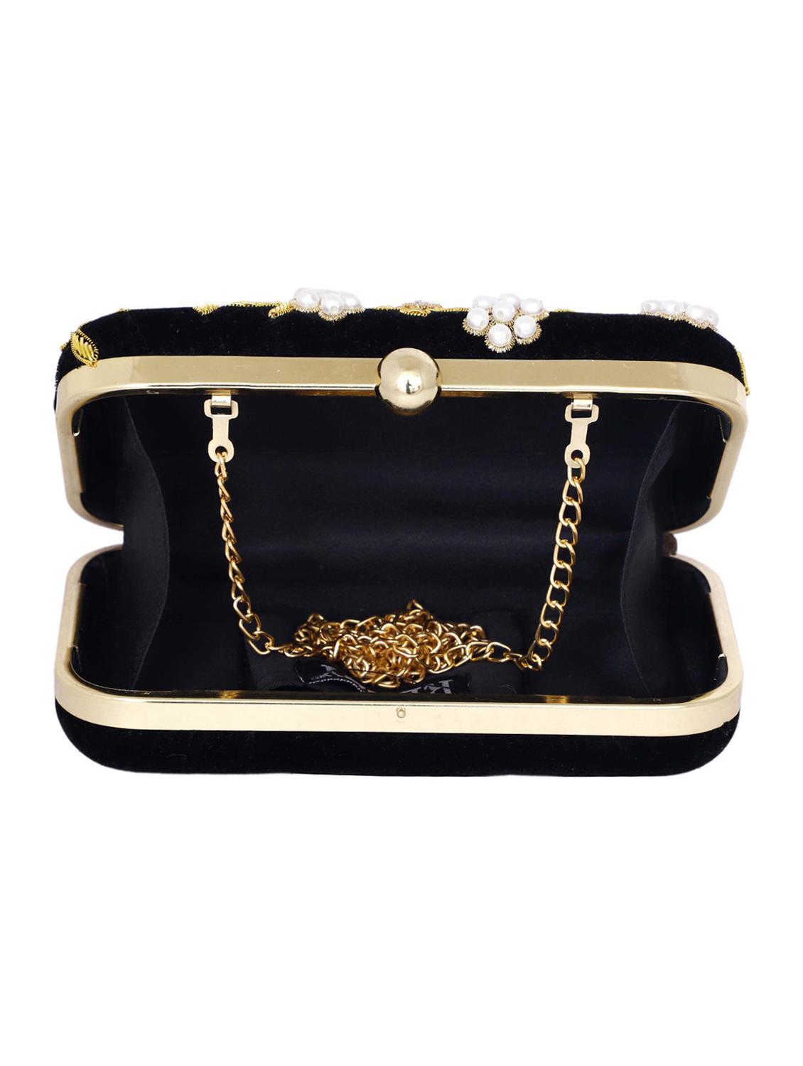embellished box clutch with detachable strap - 19489788 - Standard Image - 2