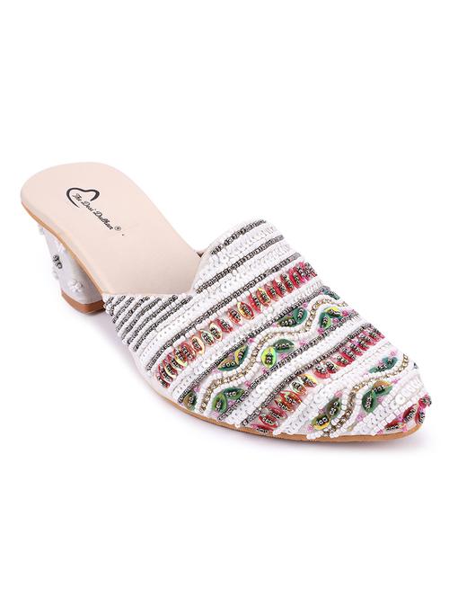 women embellished mules sandal - 19490327 - Very Small Image - 1
