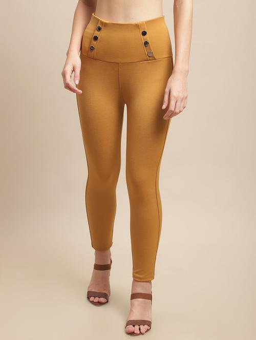 yellow polyester jeggings - 19490452 - Very Small Image - 1