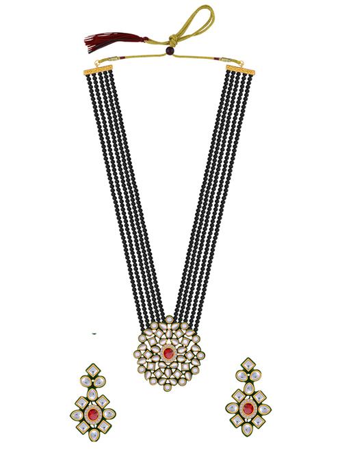 black brass necklace and earring - 19490696 - Very Small Image - 1