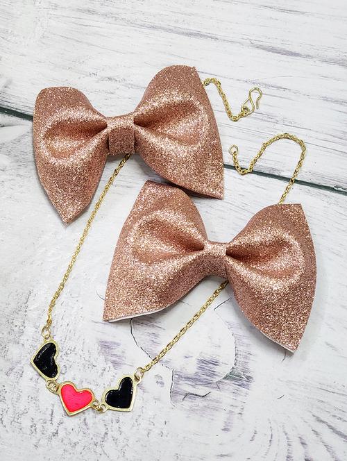 valentine special best seller hair bow heart pendant combo of 2 by the little girl store - 19490976 - Very Small Image - 1