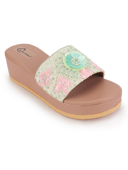 women embellished slip on sandal - 19491100 - Very Small Image - 1