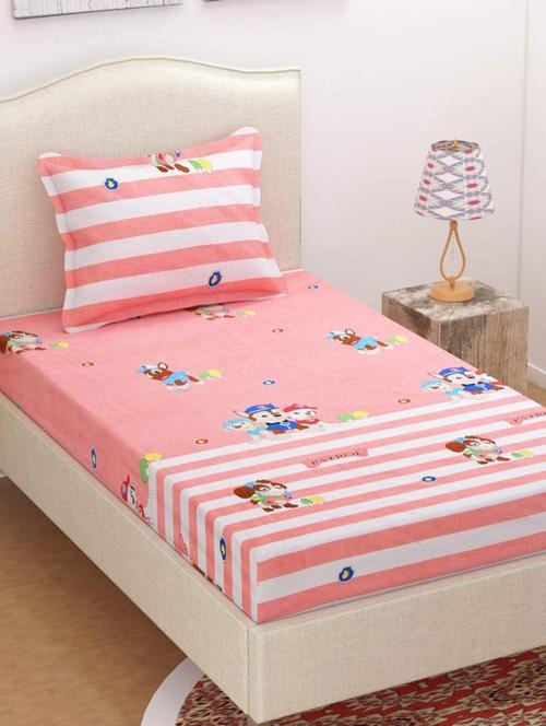 printed bed sheet with pillow cover - 19491180 - Very Small Image - 1