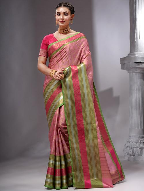 women's banarasi saree with blouse - 19492075 - Very Small Image - 1