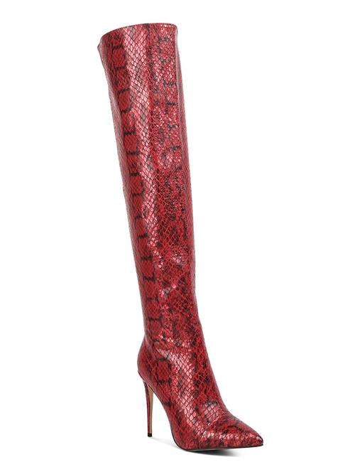 red knee length boot - 19492303 - Very Small Image - 1