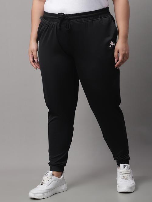 Solids Polyester Track Pants - 19492964 - Very Small Image - 1
