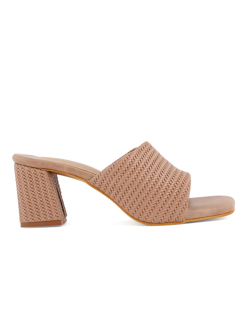 tan synthetic slip on sandals - 19495680 - Standard Image - 2