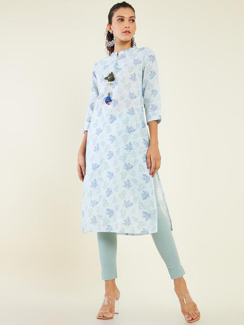 women's straight kurta - 19496398 - Very Small Image - 1