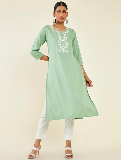 women's straight kurta - 19496417 - Very Small Image - 1
