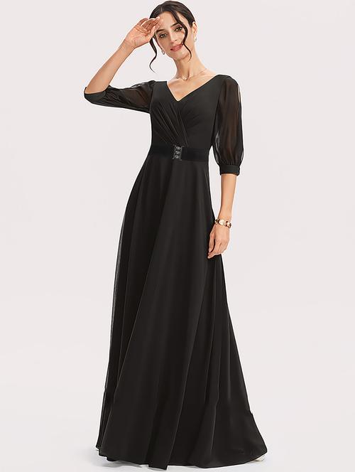 women's fit & flare solid dress - 19497582 - Very Small Image - 1