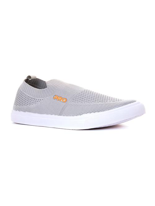 grey fabric slip on casual shoes - 19500966 - Very Small Image - 1