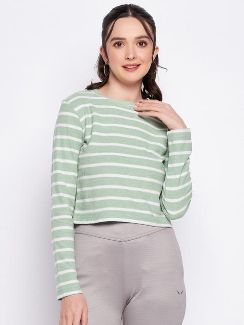 stripes cotton crop top - 19503753 - Very Small Image - 1